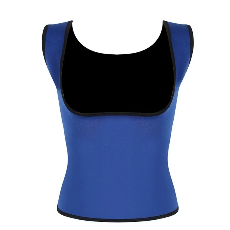 Plus Size Neoprene Sweat Sauna Body Shapers Vest Waist Trainer Slimming Vest Shapewear Weight Loss Waist Shaper Corset Shapewear - Цвет: Blue
