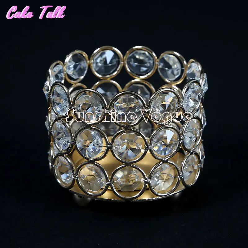 Хрустальные подсвечники диаметром 8 см для украшения свадьбы конфет бара декор