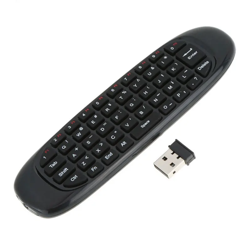 2 4G Air Mouse перезаряжаемая беспроводная клавиатура с дистанционным управлением для