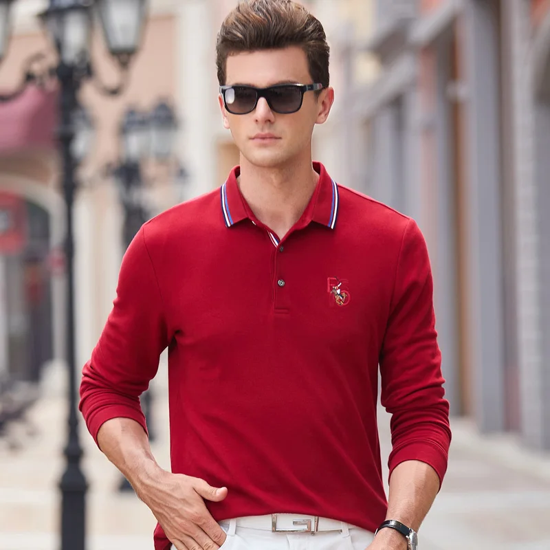 Топы высокого качества Solide couleur Hommes Polo 3D Broderie повседневные футболки поло hiver hommes