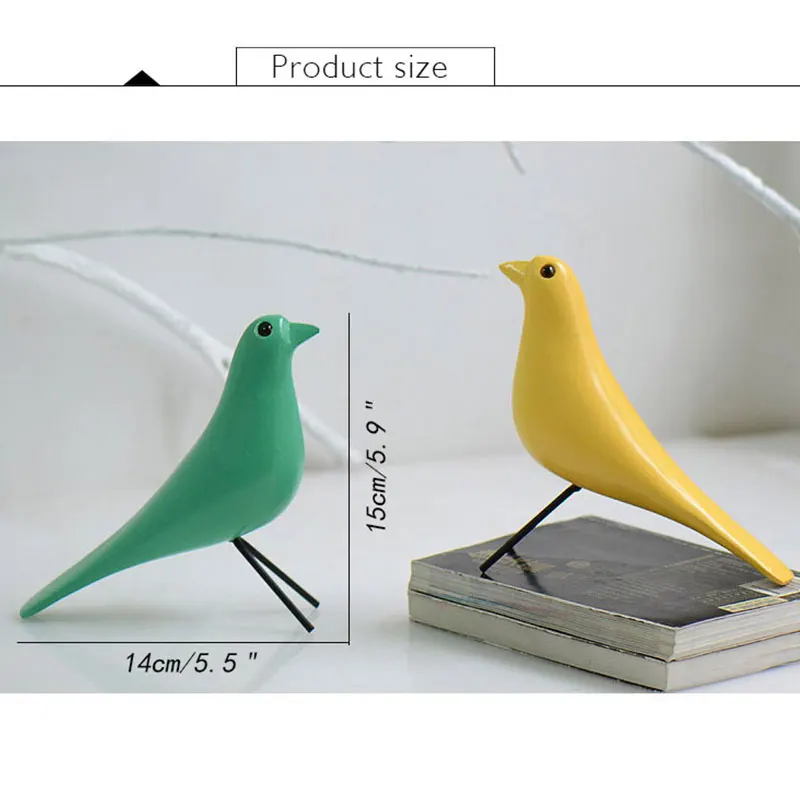 Современная Деревянная фигурка птицы Северной Европы креативное простое