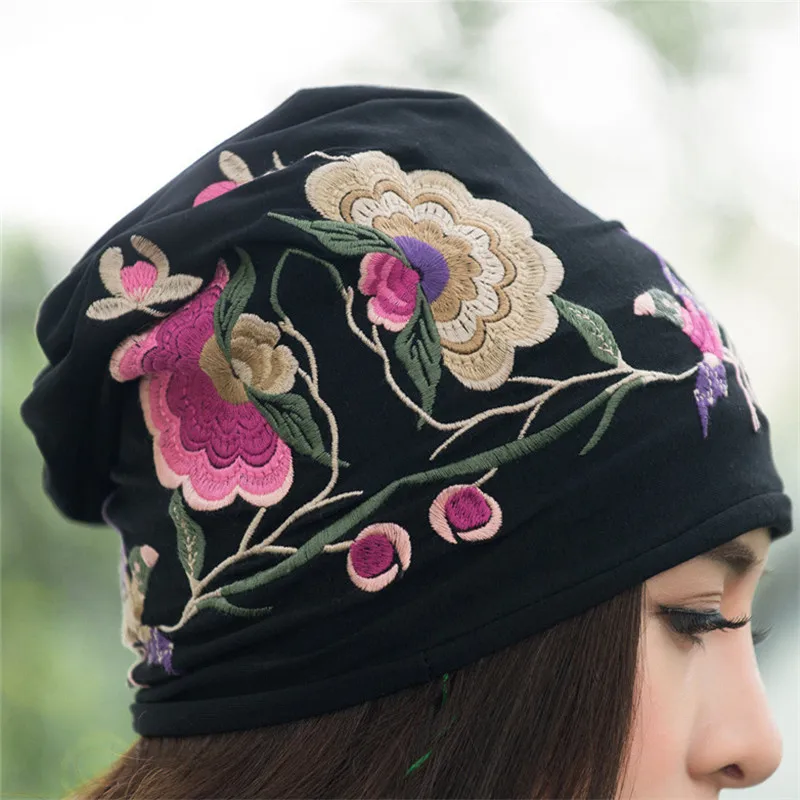 Fashion Spring Autumn Women Hat Bandanas Chinese Style Vintage Cap Embroidery Female Hats Clothing Beanie Casual Harajuku Caps | Аксессуары