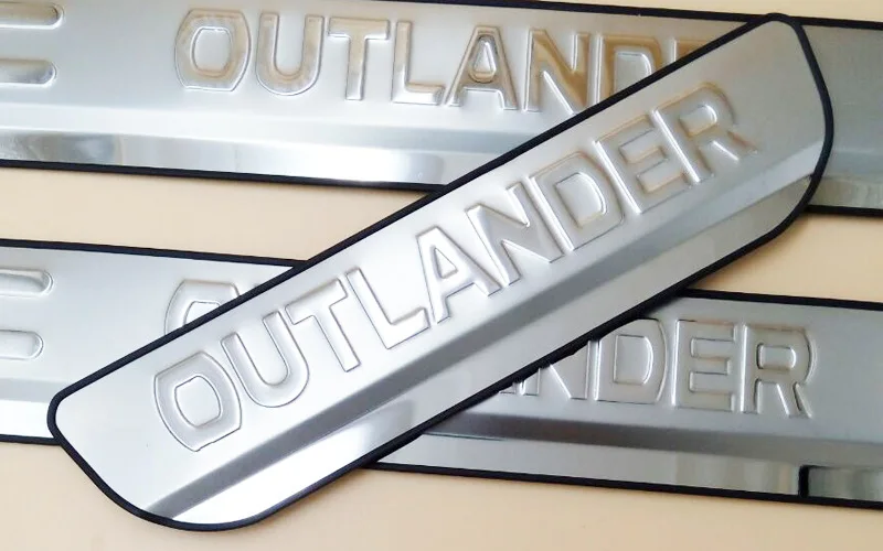 Накладка из нержавеющей стали/Защитная Наклейка на порог автомобиля для 2013 Mitsubishi