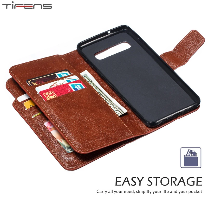 Luxury Leather Case For Samsung Galaxy S22 S21 S20 FE S8 S9 S10 E Note 8 9 10 20 Ultra Plus S7 Edge M20 Wallet Flip Phone Cover