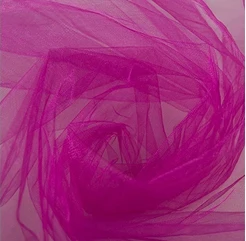 Fuchsia 20 м X 75 см, ткань из органзы «сделай сам», прозрачная органза, тюль, рулон, занавески для свадьбы, вечеринки, дома, дня рождения, украшение, 19 цветов на выбор - Цвет: Fuchsia