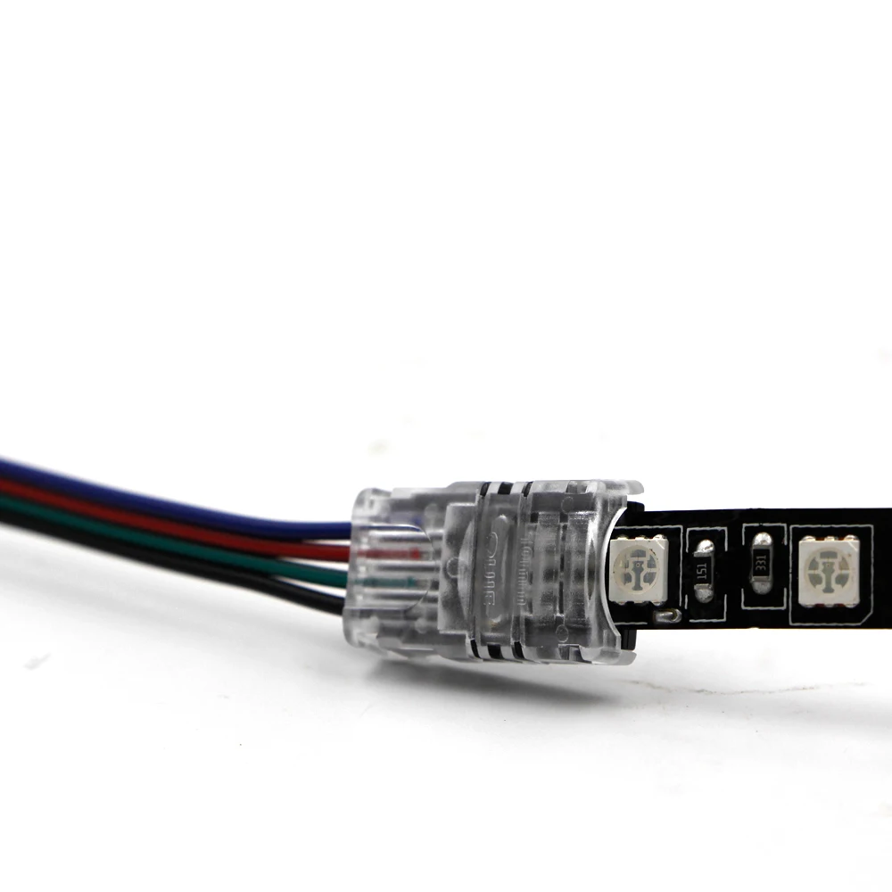 RGBW провод в ленту разъем клип светодиодный кабель адаптер не водонепроницаемый