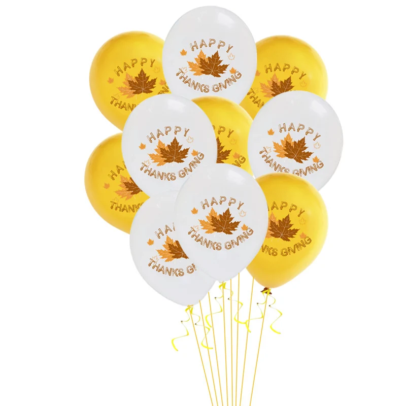 Happy Thanks giving10 шт Белый Желтый латексный воздушный шар спасибо день партии поставки
