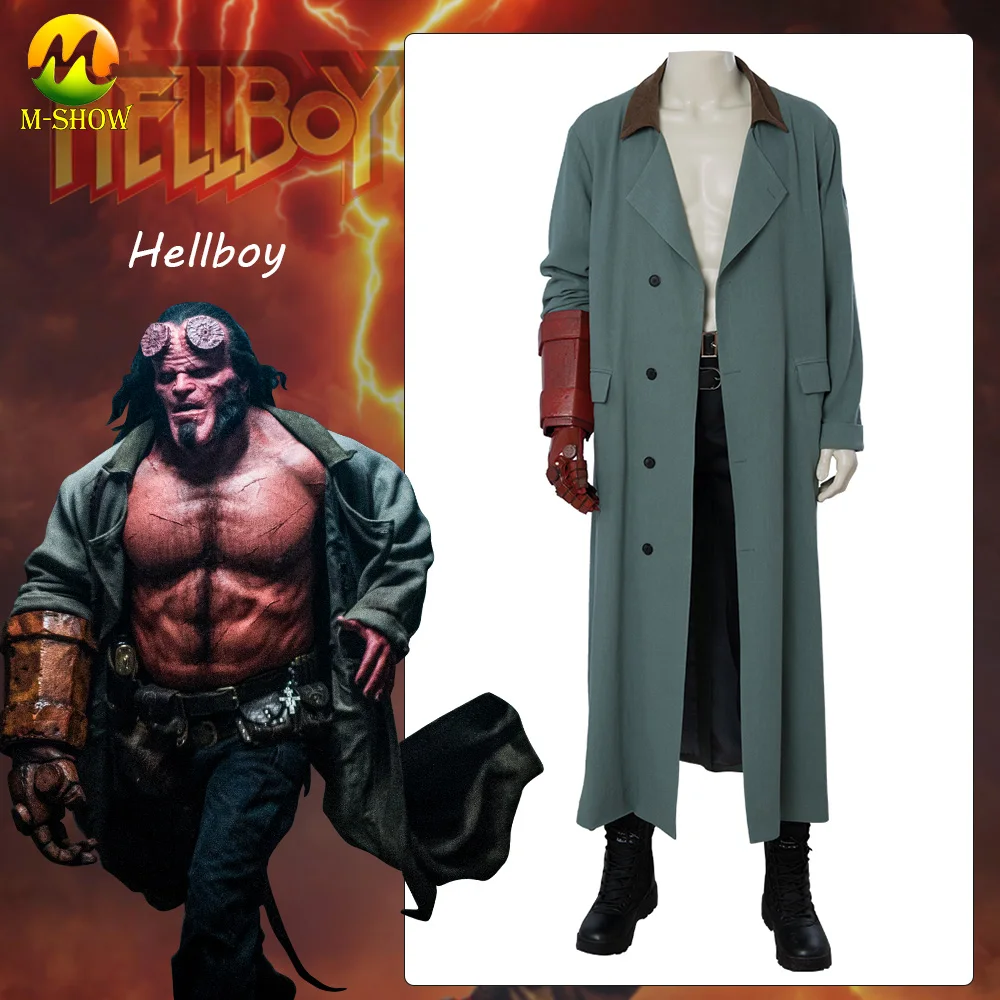 Hellboy: костюм для косплея «Rise of the Blood queen»; полный комплект одежды для косплея «Hellboy»; плащ; костюм на Хэллоуин; изготовление под заказ