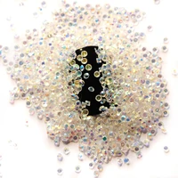 ss3 1 1mm 0 8mm clear crystal ab chaton nail art glass rhinestone micro manicure decoration tiny mini flat back rhinestones