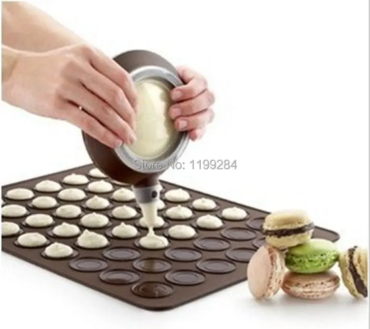 Небольшой 26*29 см 30 круглых отверстия Macarons коврики силиконовые подушечки Формочки