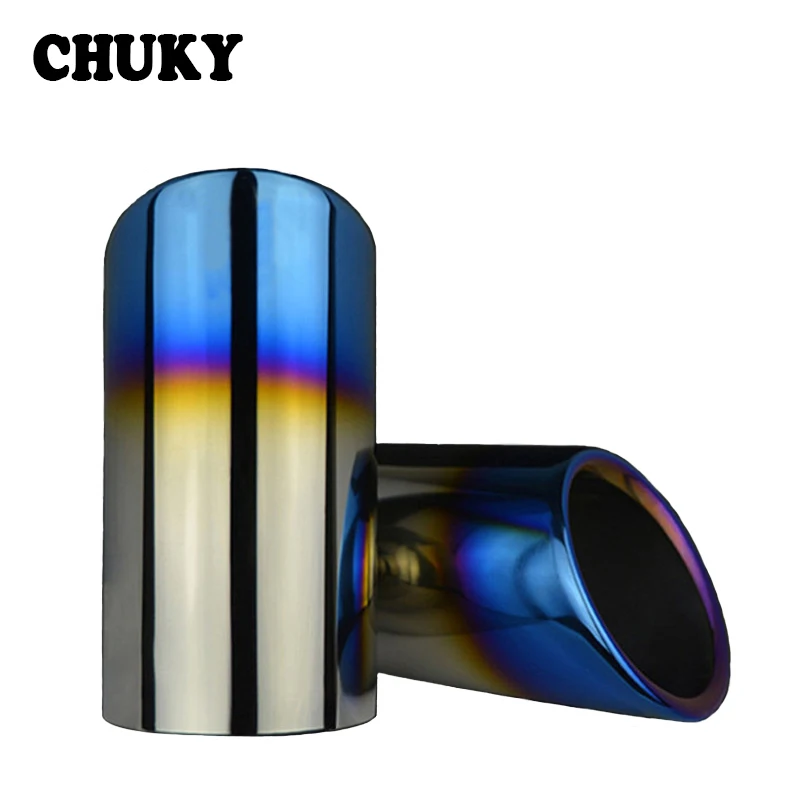 

CHUKY For Audi A4 B8 A6 C6 Accessories For Audi A3 A5 Q5 Q7 Q3 A1 S line 2PC Car Stainless steel Exhaust Tip Muffler Pipe Cover