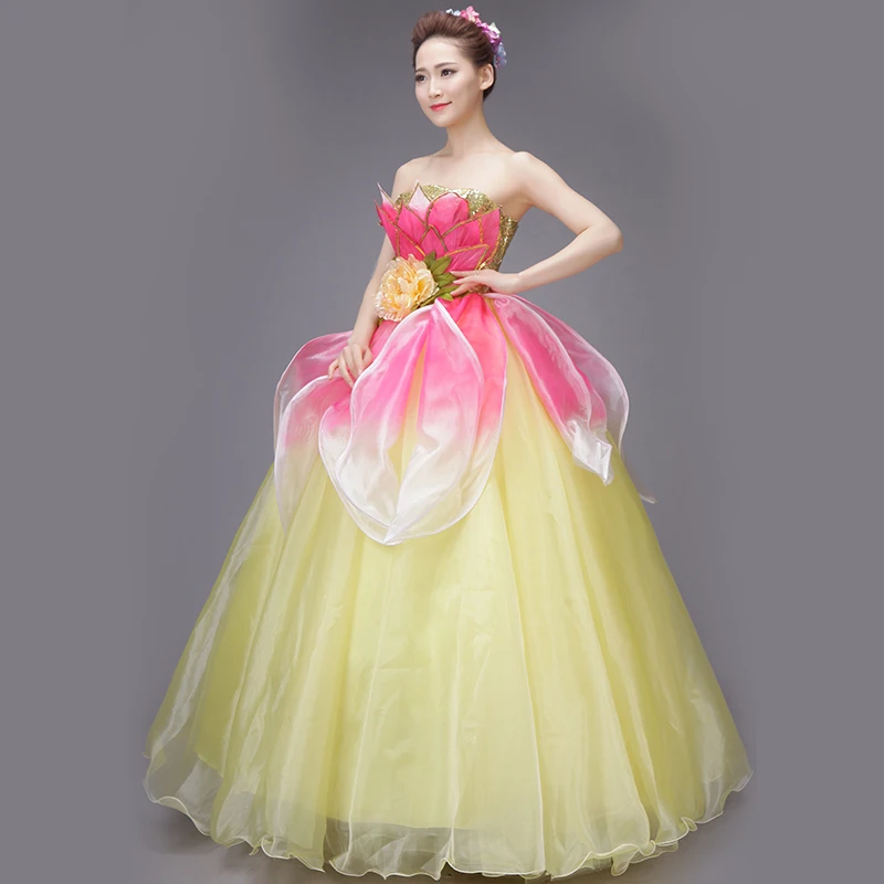 Новое платье для выступлений на сцене длинное вечернее студии Caesu|performance costume|stage