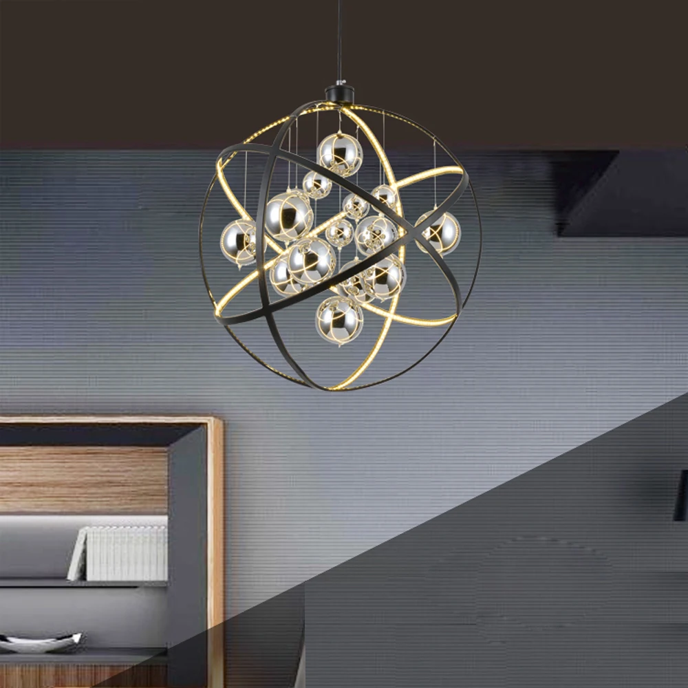 

LED Nordic Iron Glass Globe Designer LED Lamp LED Light.Pendant Lights.Pendant Lamp.Pendant light For Dinning Room Foyer Bedroom