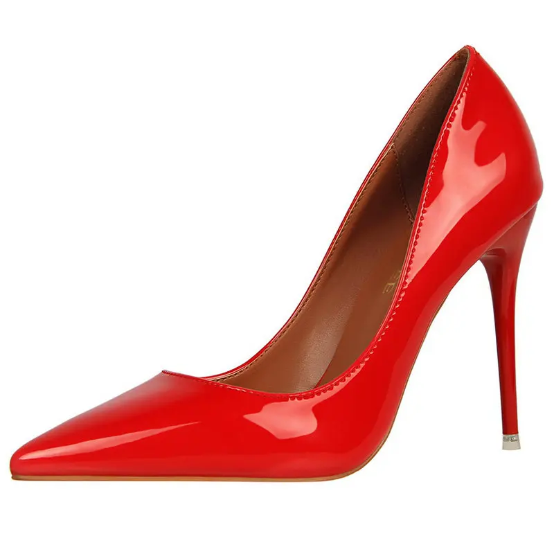 Size34-39 женские классические Стиль Насосы Женская мода туфли женская обувь 10 см на