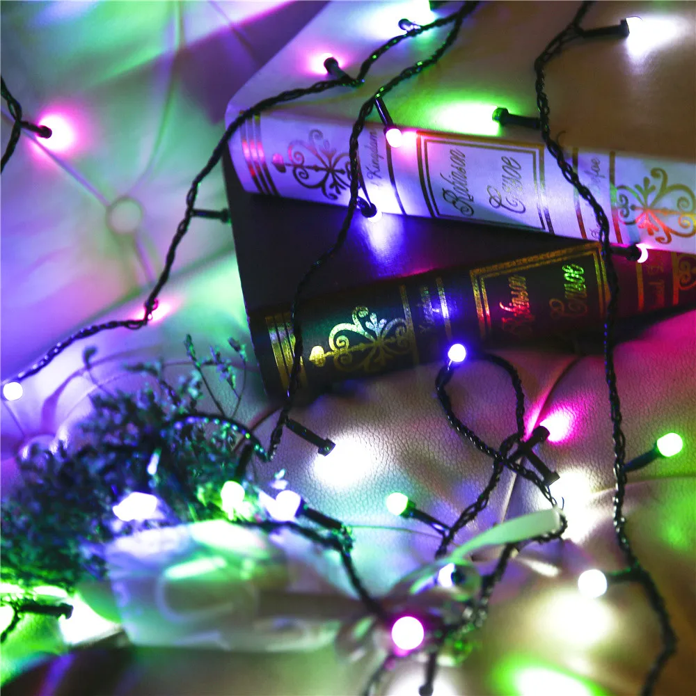 COMPUDA LED носок чулок батарея окно занавес медные лампы Огни Гирлянда Декор для