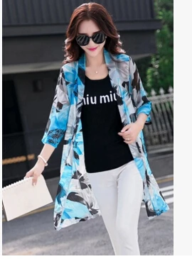 

Prevent Bask Coat Women ultra-thin Outerwear Outdoor Beach Sun Protection Clothing Printing Cardigan Air Conditioning Shirt