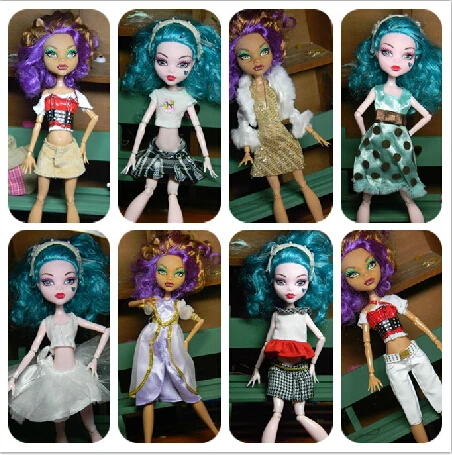 Лидер продаж для кукол Monster High 30 предметов = платья + обувь сумки вешалка