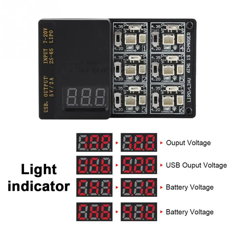 Зарядное устройство Lipo LiHV 6 в 1 S зарядная плата аксессуары для дистанционного