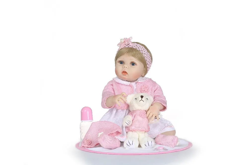 56 см большой ребенок полный силиконовый корпус bebe Кукла reborn Детские куклы boneca reborn реалистичные игрушки экшн-фигурка Рождественский подарок для детей