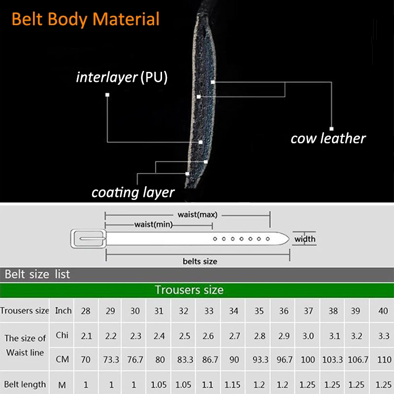 Без пряжки 3 5 см Широкий натуральной неподдельный кожаный пояс без