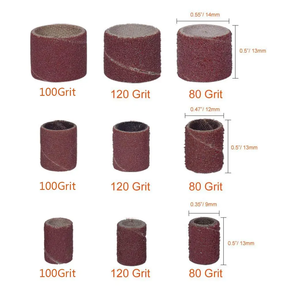 120Pcs Drum Sanders Set Including 108 Pcs Sanding Bands and 12 Mandrels Инструменты
