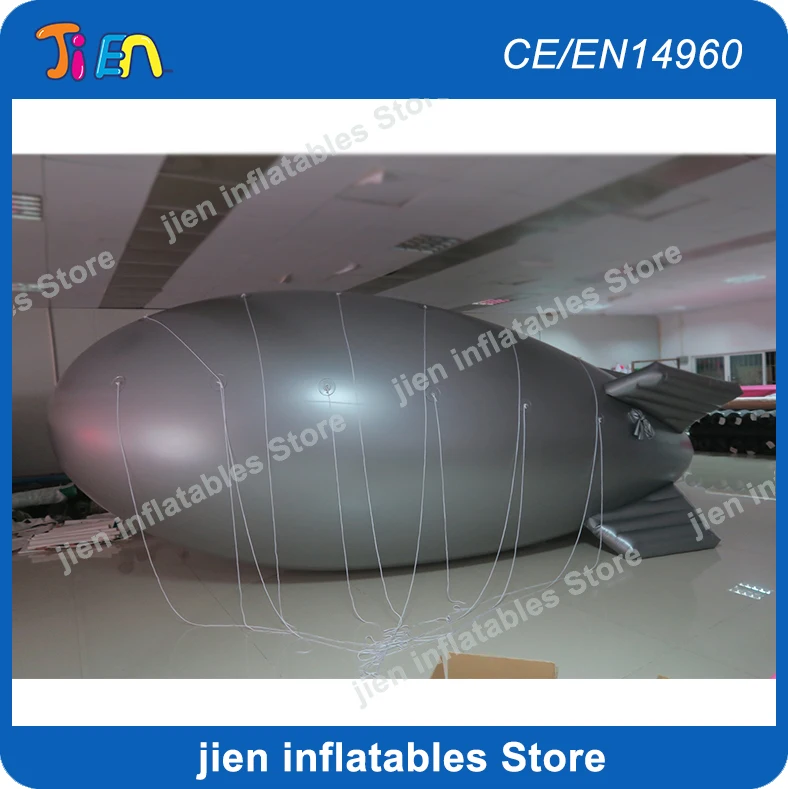 5 м длинный серебристый надувной гелий воздушный корабль blimp рекламный шар Zeppelin