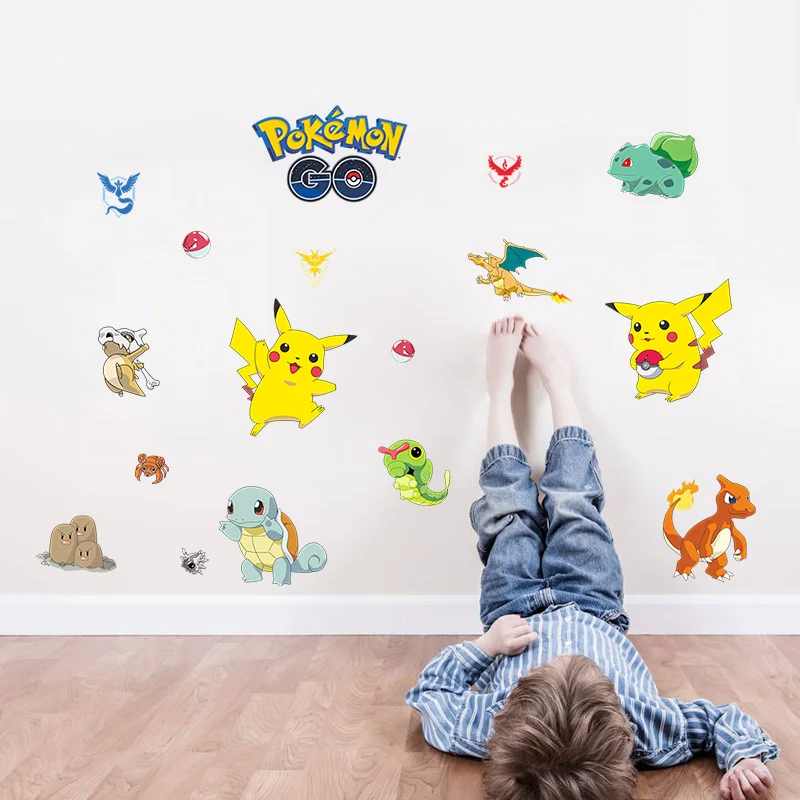 3D мультфильм Покемон го наклейки на стену для детских комнат домашний декор