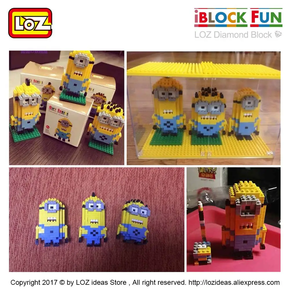 LOZ алмазные блоки толстые маленькие желтые люди детская игрушка кирпичные