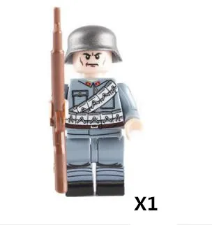 02Soldiers-1pcs Мини Военная фигура спецназ городская полиция Игрушечные солдатики кирпичи современный спецназ оружие, шлем строительные блоки C099 - Цвет: 02Soldiers-1pcs