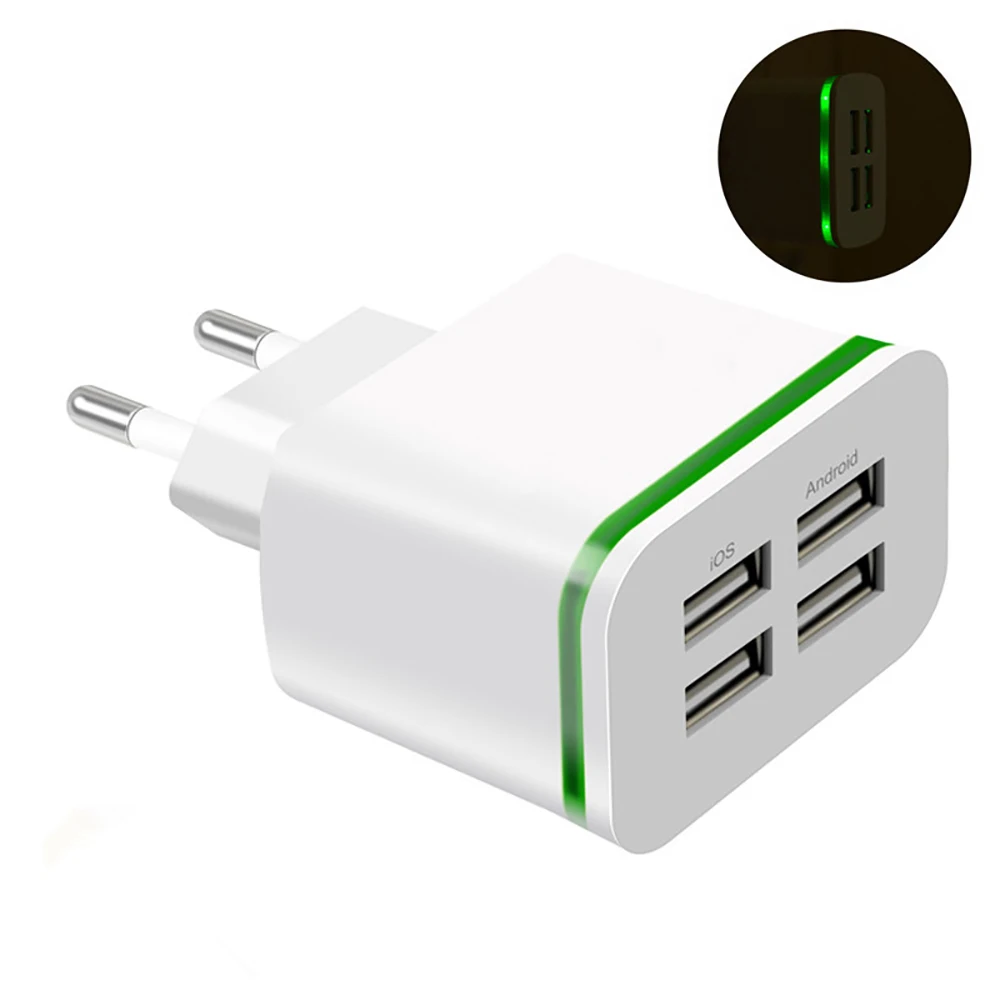 QC 3 0 4 порта USB зарядное устройство Smart Travel Быстрая Зарядка адаптер для iPhone samsung Xiaomi