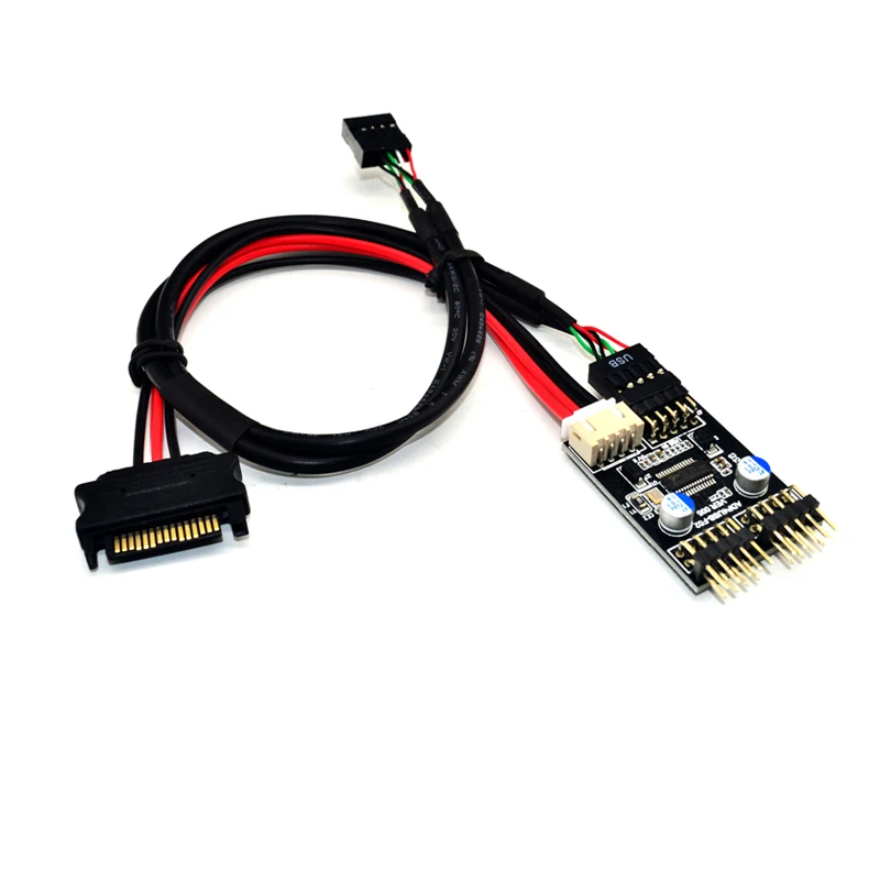 9 контактный USB разъем от 1 до 2 кабель удлинитель для рабочего стола 0 адаптер