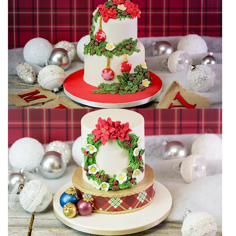 

Large Cake Mold Christmas Tree Flower Shape Silicone Fondant Mould Cake Decorating Tools Chocolate Gumpaste Sugarcraft Tool