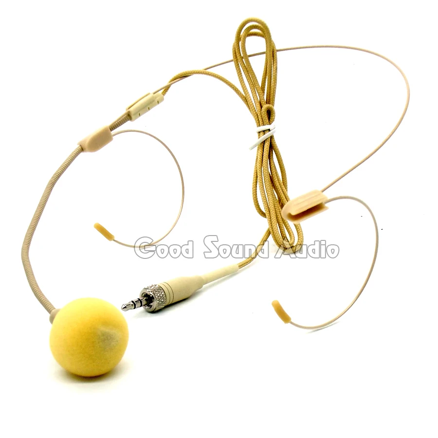 Бежевый стерео разъем 3 5 мм с двойным ушным крючком гарнитура микрофоном