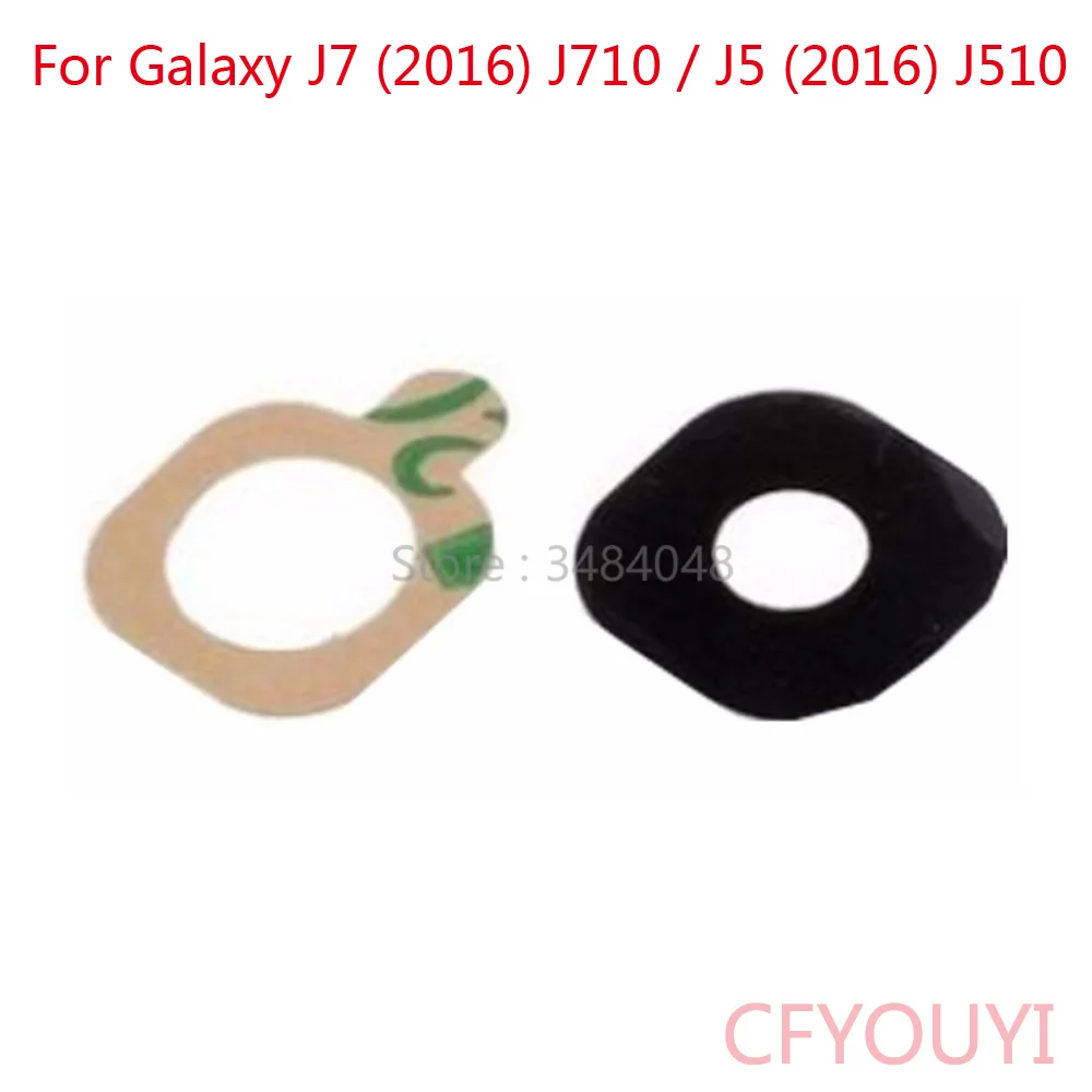 50 шт./лот для Samsung Galaxy J7 (2016) J710 / J5 J510 стеклянный объектив задней камеры с