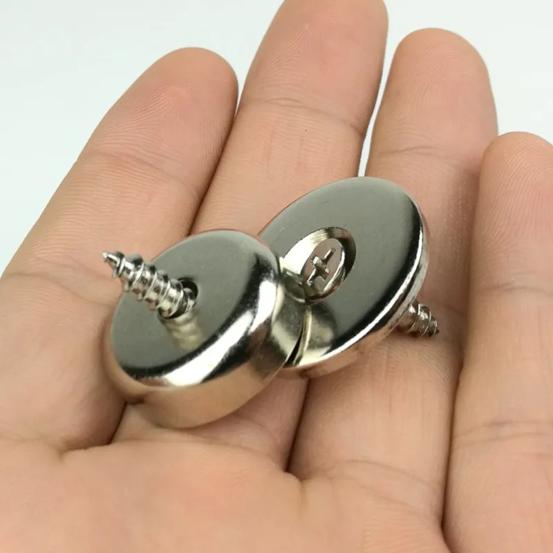 D25mm стальная чашка редкоземельный магнит с ударной пластиной Неодимовый N52 магнит ловить наборы для фиксатор для дерева мебель, дверь, шкаф