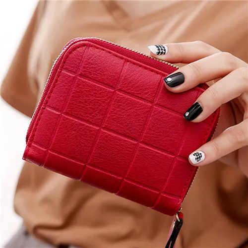 Red Новые женские Модные кошелек визитница Для женщин маленький кошелек на молнии клатч портмоне женский сумка Portefeuille F - Цвет: Red