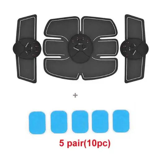 3 in 1 and5 pair gel Ems мышцы abs стимулятор брюшной тренажер для бедер Электрический вибрирующий массажер Потеря веса Релаксация организма пояс для похудения унисекс - Цвет: 3 in 1 and5 pair gel