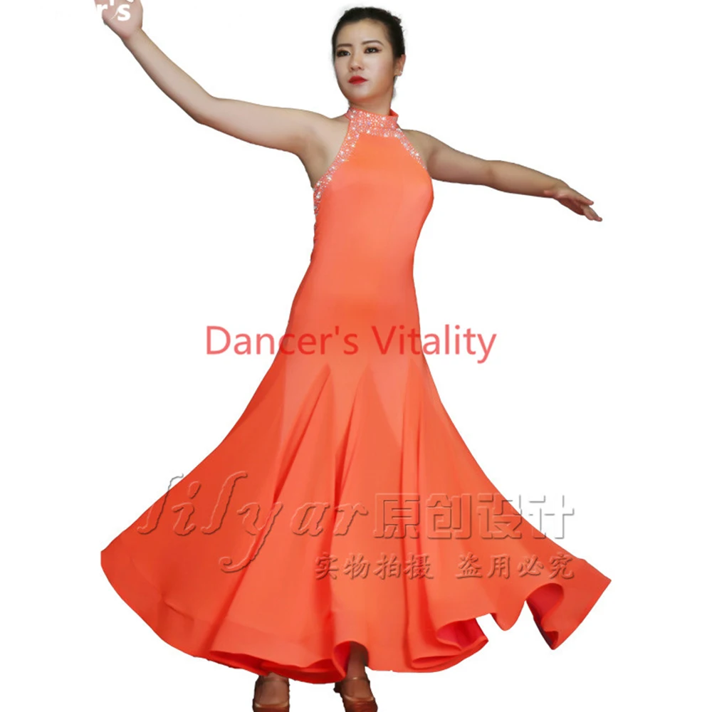 Элегантные Бальные Танцевальные Костюмы с открытой спиной без рукавов бальное