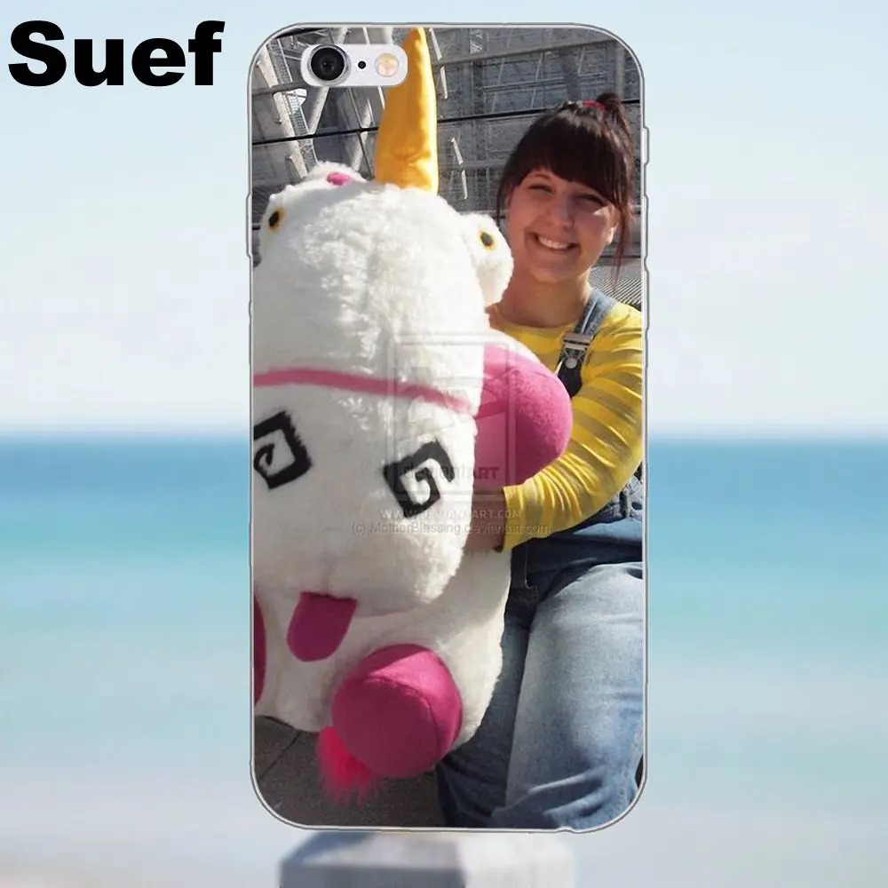 Suef Мягкий ТПУ Новое поступление Миньоны мой Единорог Агнес для iPhone X 4 4S 5 5S 5C SE 6 6S 7 8
