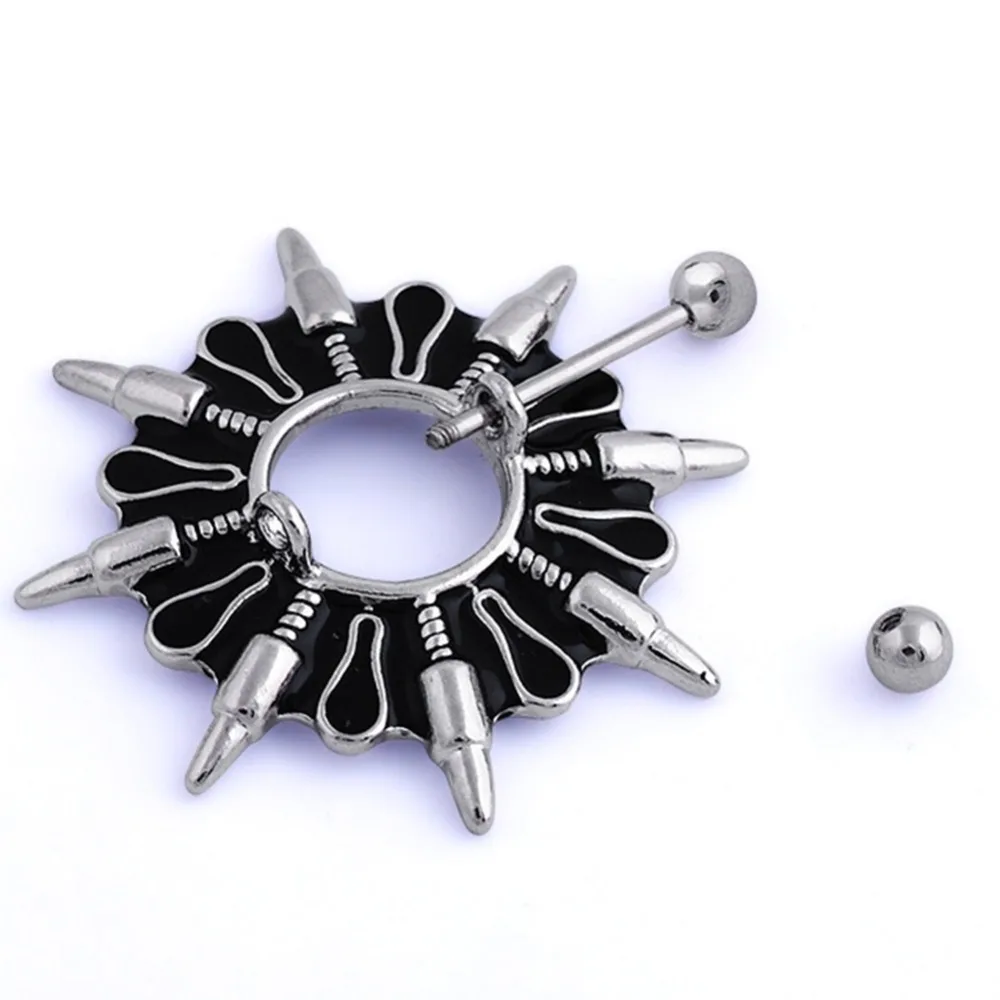 1 PC (14G) Faux Pearl Pendant Breast Nails Hypoallergenic Flower Shaped Puncture Nipple Rings Piercing Jewelry For Women | Украшения и