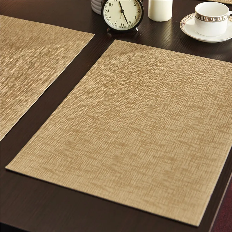 

European style PVC clubhouse thermal insulation MATS western restaurant pad waterproof and anti-perm tray rectangular table Mat