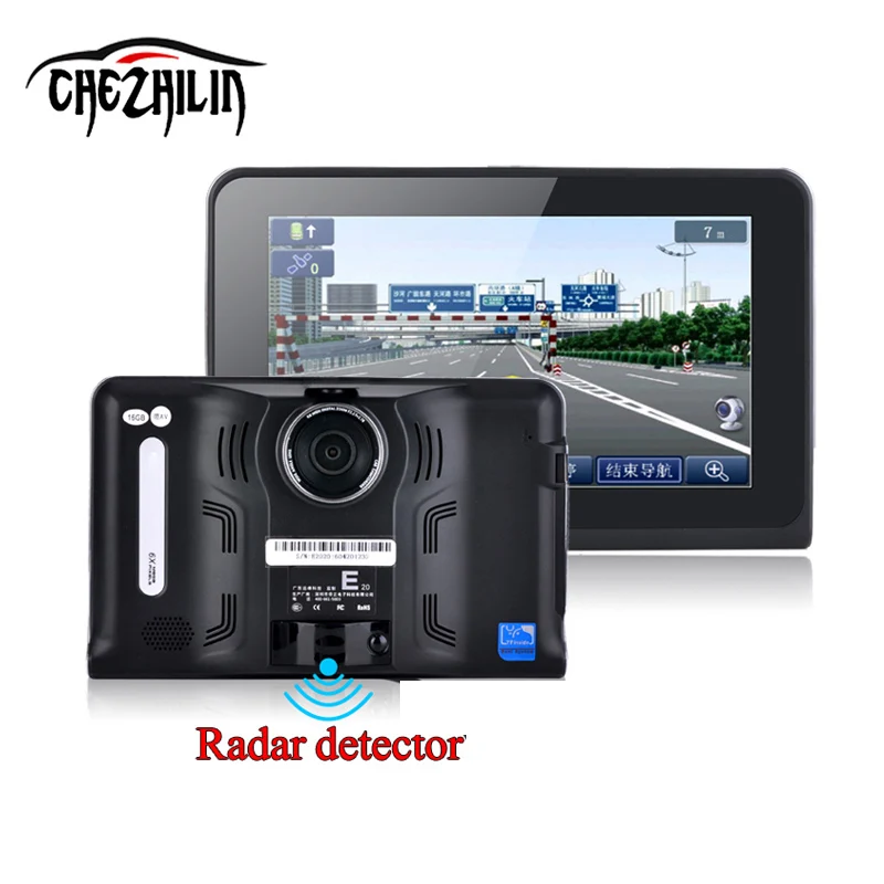 7 дюймов gps навигации Android DVR видеокамеры Allwinner A33Quad Core 4 Процессор Антирадары