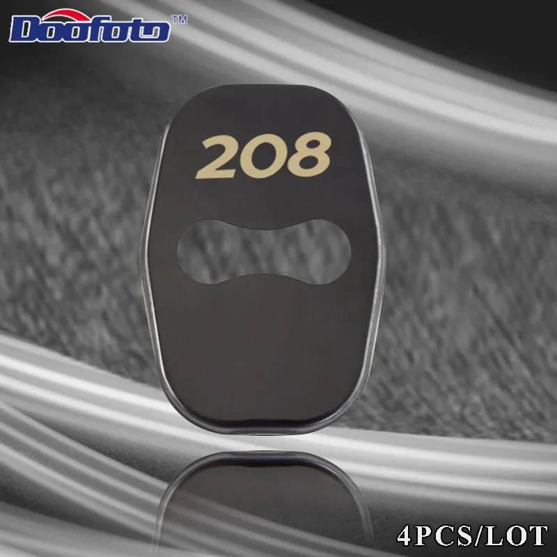 Doofoto автомобильный Стайлинг авто защита дверной замок чехол для Peugeot 208 308 408 508 2008
