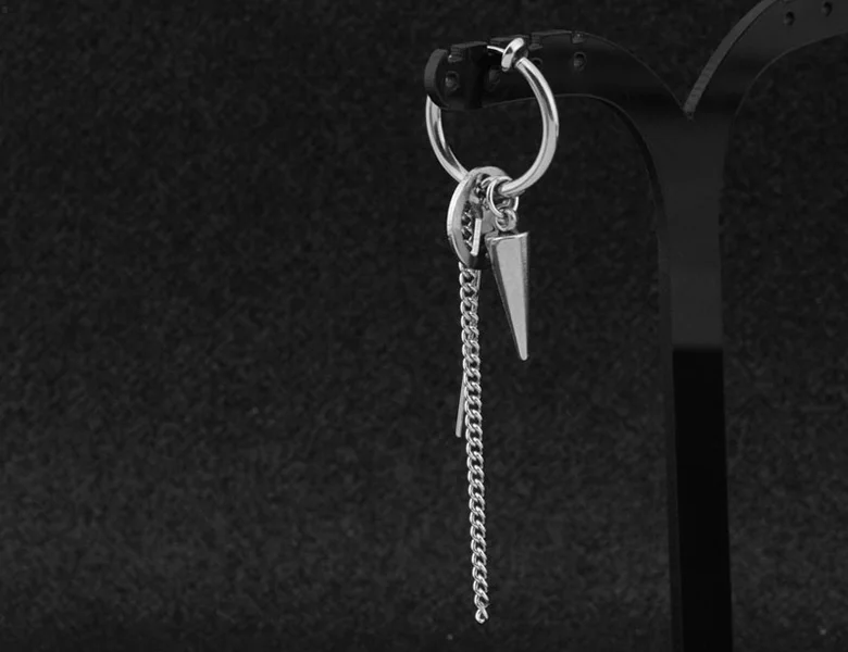 LEADERBEADS мужской Корейский серебряный крест из нержавеющей стали анти войны Kpop серьги клип на длинной кисточкой серьги для мальчиков Аксессуары в стиле панк