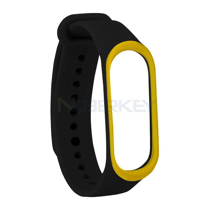 Black Yellow Браслет для xiaomi mi Band 4 3 спортивный ремешок часы силиконовый ремешок для xiaomi mi band 3 аксессуары браслет mi band 4 ремешок - Цвет: Black Yellow