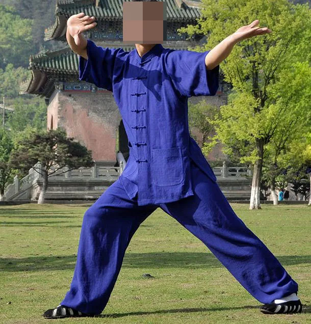 Комплект одежды для боевых искусств wudang льняной костюм с коротким рукавом