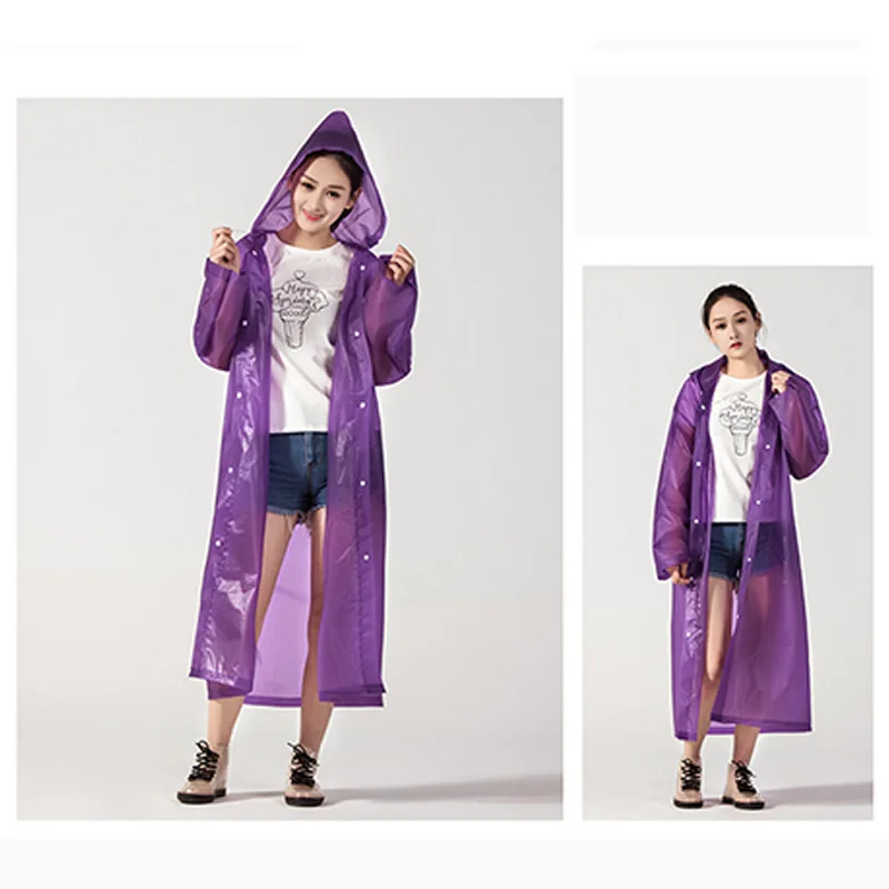 Модный водонепроницаемый длинный дождевик для взрослых женщин и мужчин с