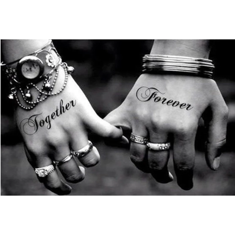 Алмазная 5D картина сделай сам татуировка руками любовь пары полная выкладка