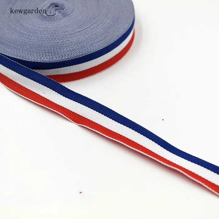 Сад 20 мм 7/8 &quotТри Цвет полосой Grosgrain ленты ручной работы бантом DIY Лента Riband