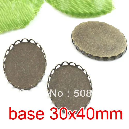 Бесплатная доставка! 200 шт. овальная шелковая Бронзовая рамка для картин Подвески